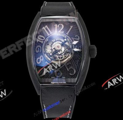 Super Clone Franck Muller Grand Central Tourbillon Carbon Fiber Watch